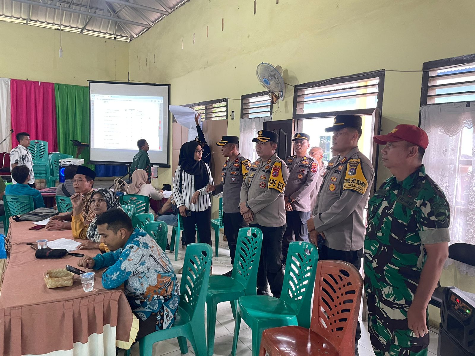 Kapolres Dharmasraya Tinjau dan Monitoring Rapat Pleno Perhitungan Suara di PPK