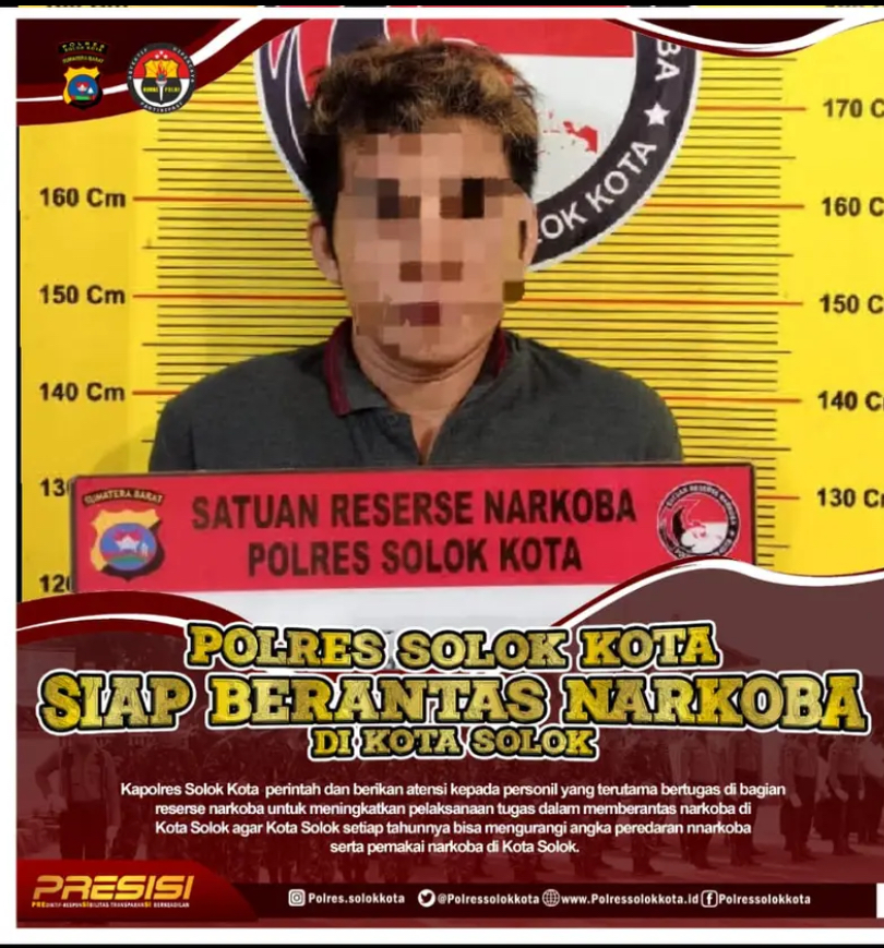 Penangkapan Tersangka Penyalahgunaan Narkotika: Upaya Polres Solok Kota Berantas Peredaran Sabu