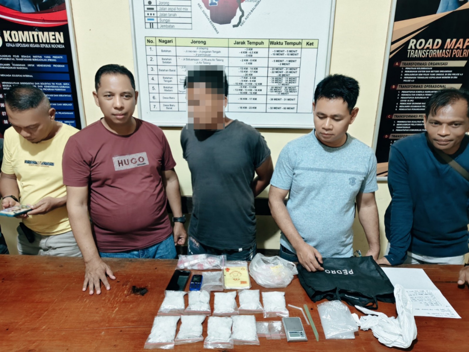 Polres Pasaman Barat Amankan 854,33 Gram Narkotika Jenis Sabu Dari Dua Orang Pengedar