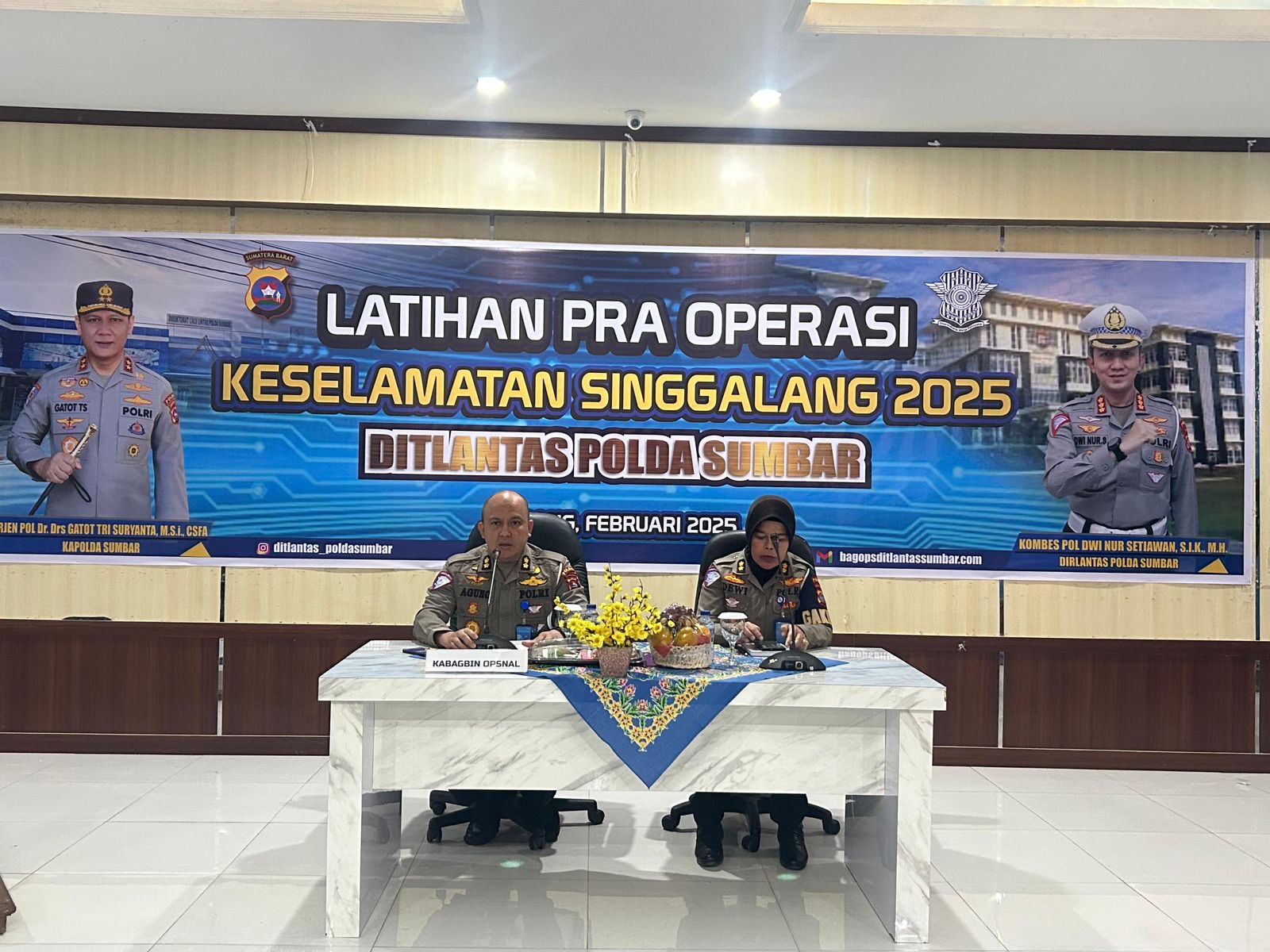 Operasi keselamatan Singgalang 2025 Ditlantas Polda Sumbar Gelar Latpraops