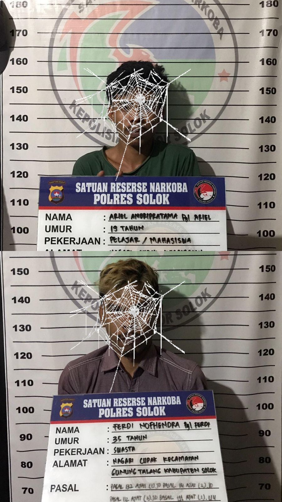 Polres Solok Tangkap Empat Pelaku Penyalahgunaan Narkotika di Gunung Talang