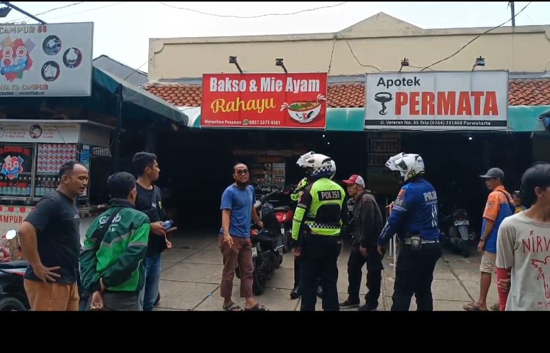 Heroik! Anggota Sat Lantas Polres Purwakarta Berhasil Gagalkan Pencurian Motor