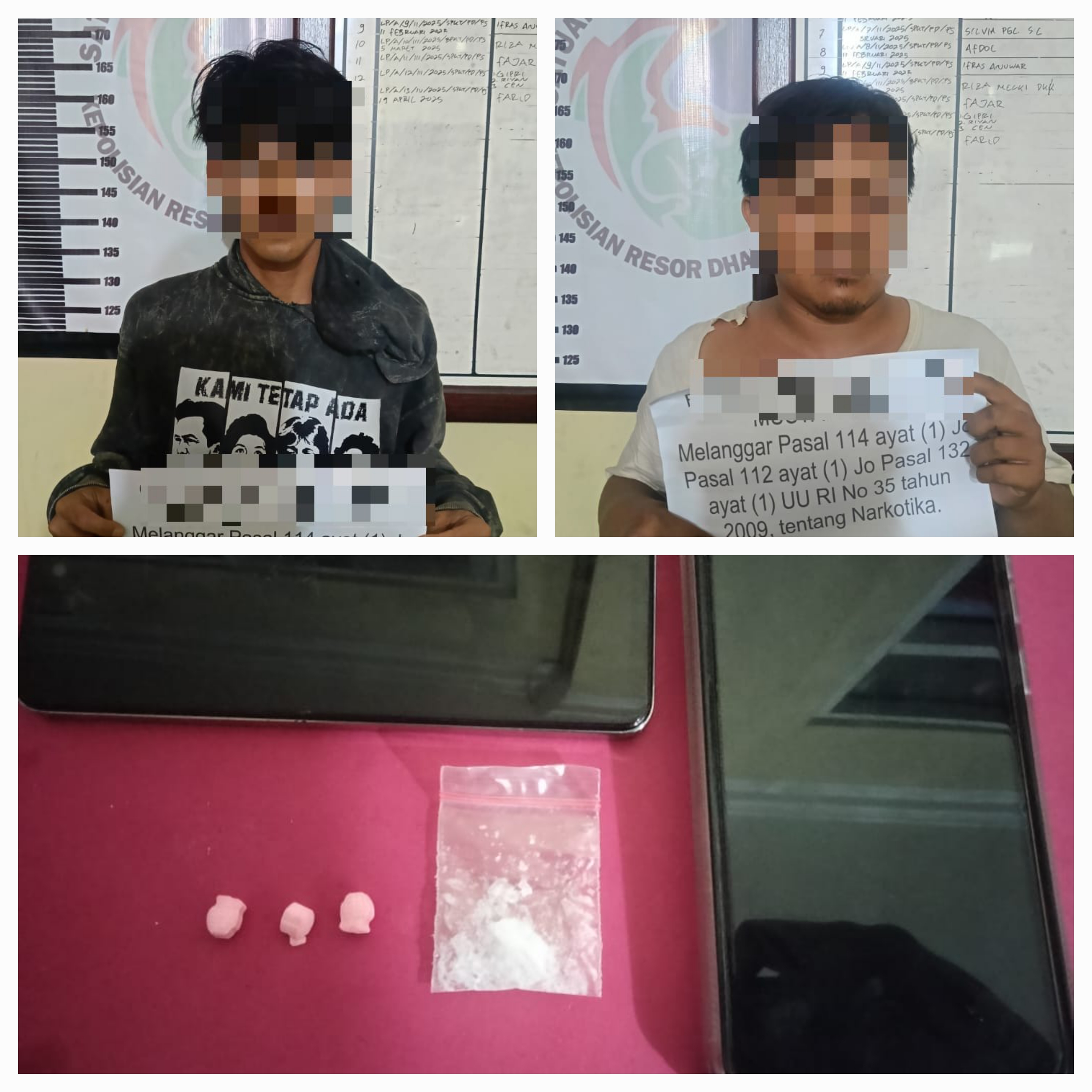 Satresnarkoba Polres Dharmasraya Ringkus Dua Pengedar Narkoba di Koto Besar, Satu Masuk DPO