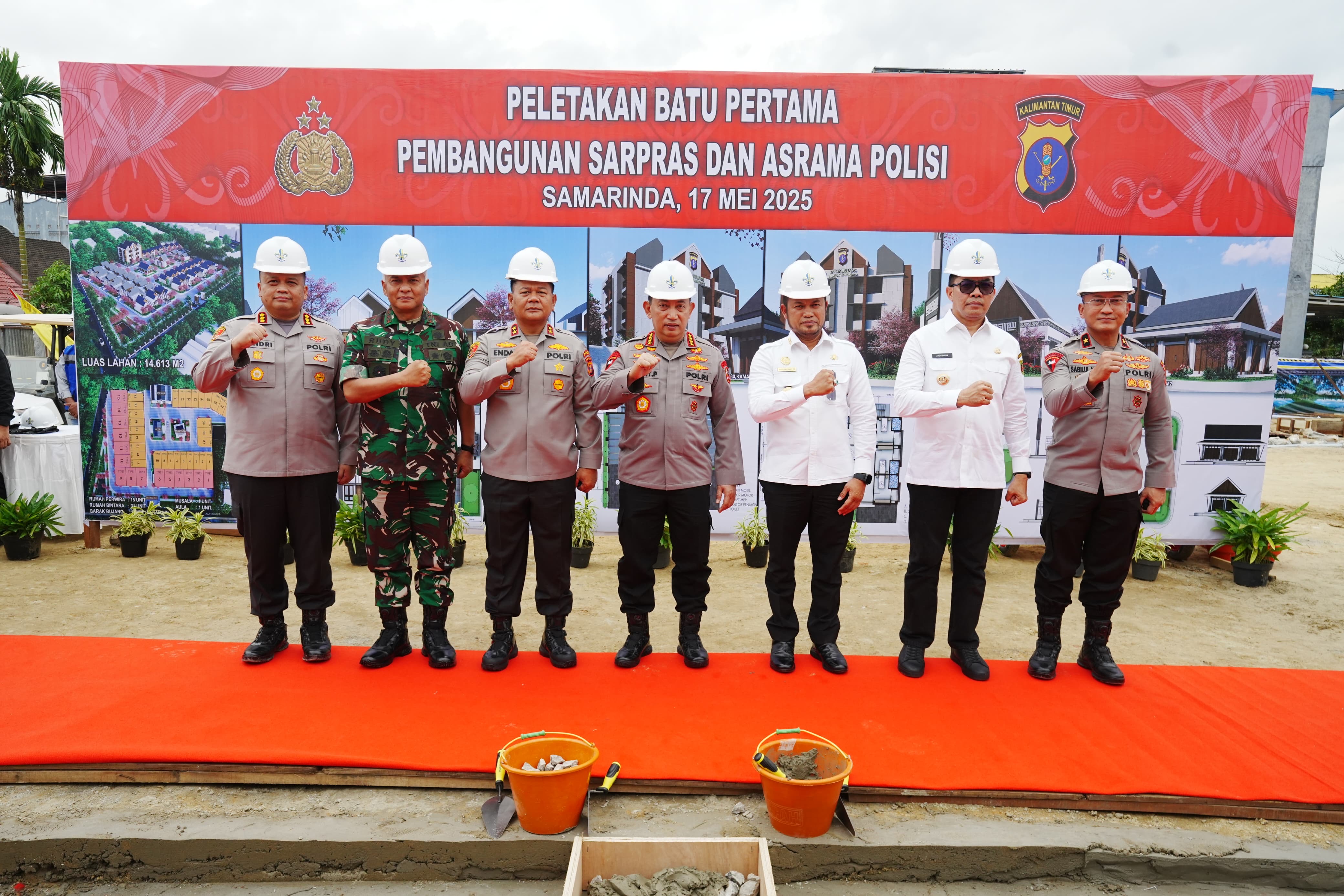 Kapolri Ground Breaking Asrama Polresta Samarinda, Komitmen Polri Tingkatkan Pelayanan kepada Masyarakat