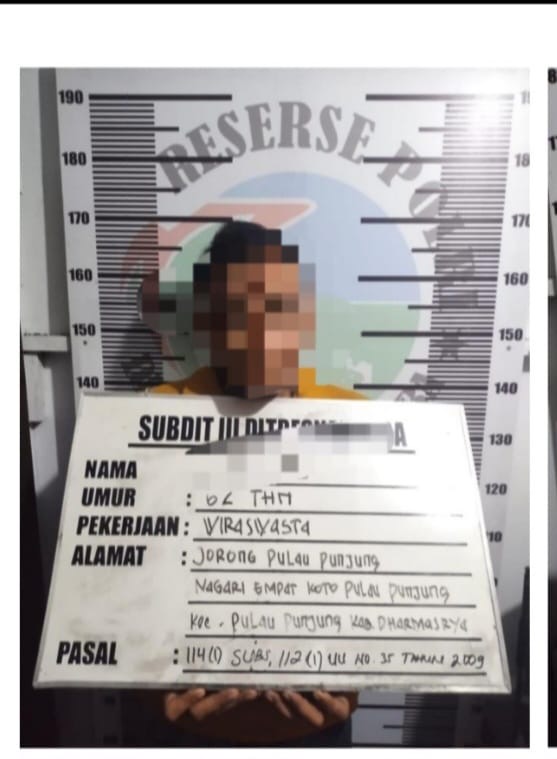 Ditresnarkoba Polda Sumbar Tangkap Dua Pelaku Tindak Pidana Narkotika Jenis Sabu di Dharmasraya