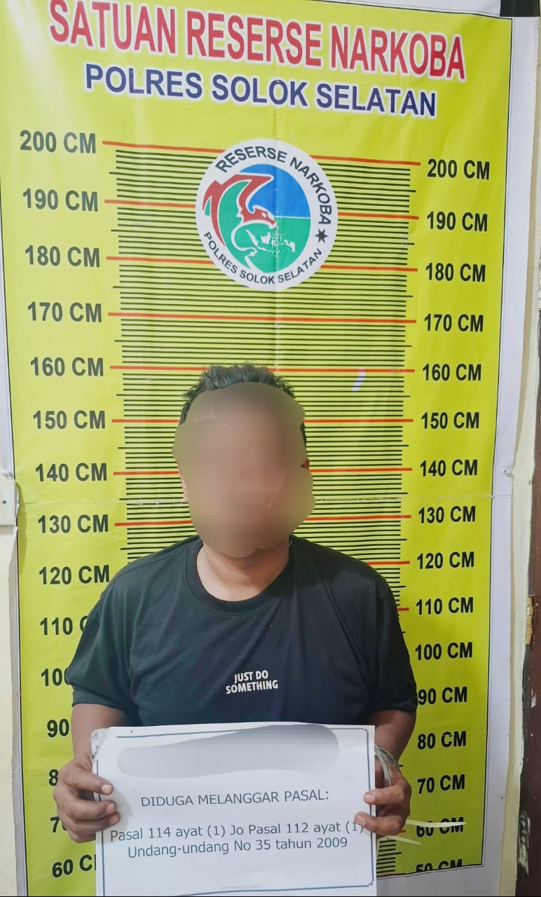 Residivis Narkoba Diringkus Lagi di Solok Selatan, 12 Paket Sabu Siap Edar Disita Polisi.