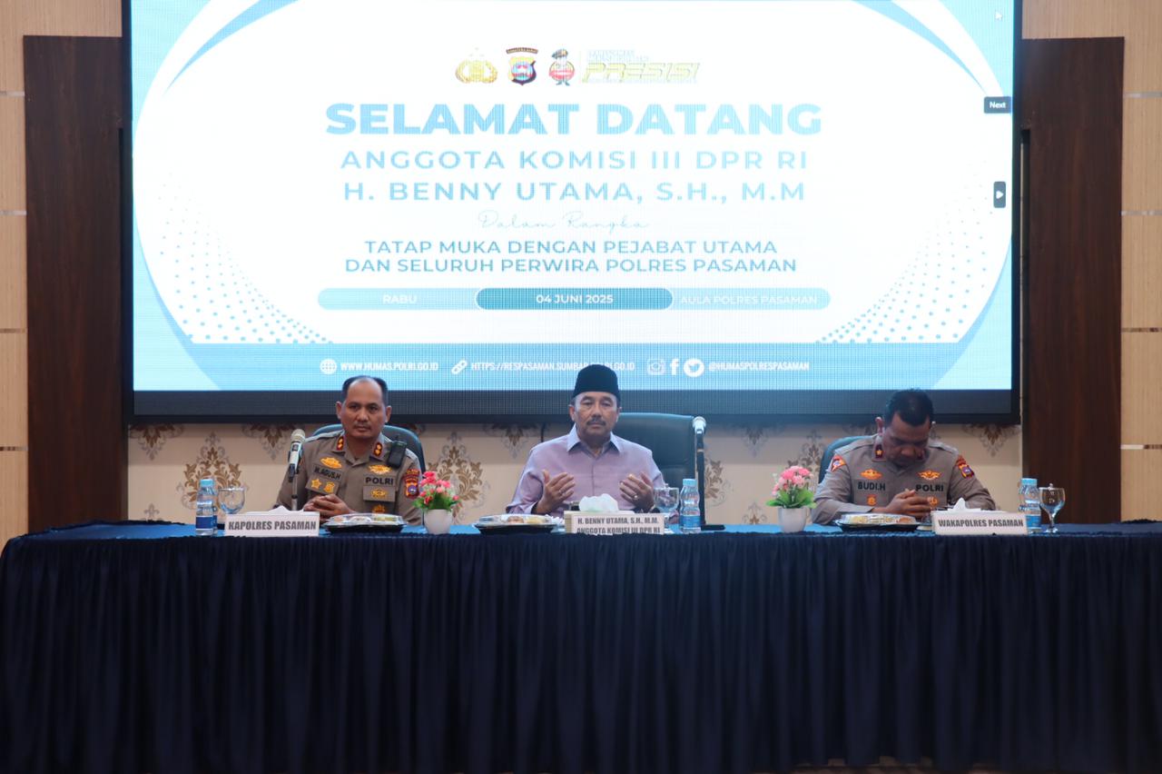 Komisi III DPR RI Laksanakan Kunjungan Kerja Reses di Polres Pasaman