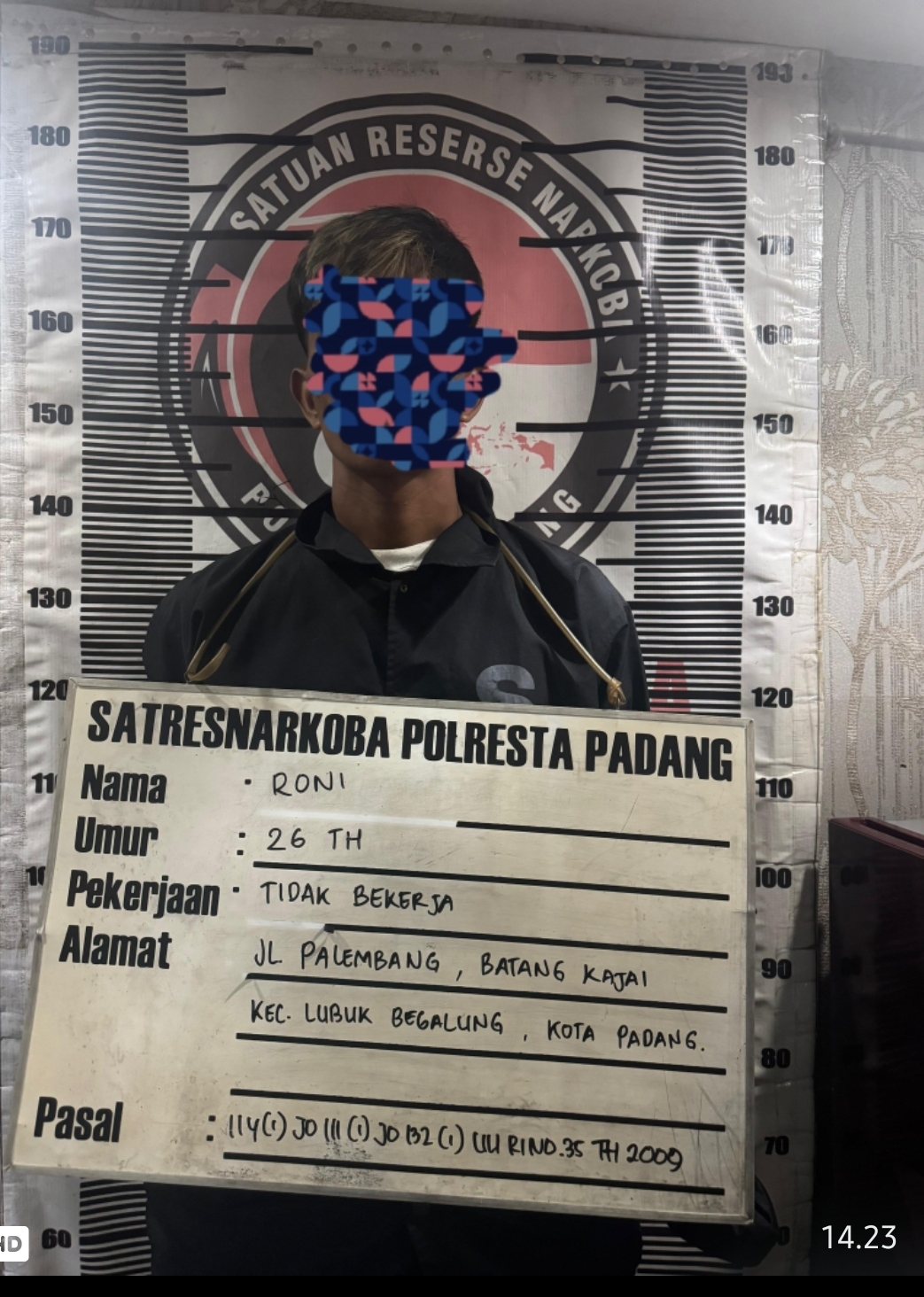 Polresta Padang Tangkap Pria Inisial R di Parak Laweh, Diduga Bawa Sabu