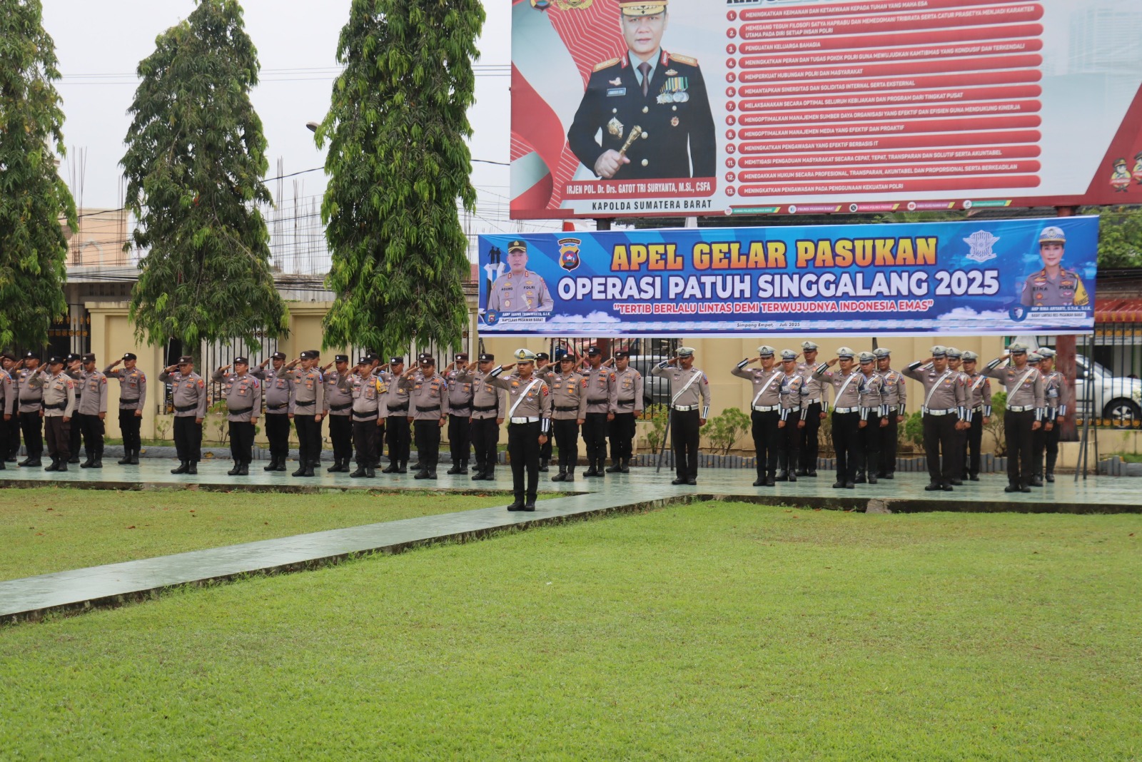 Polres Pasaman Barat Melaksanakan Apel Gelar Pasukan Operasi Patuh Singgalang 2025
